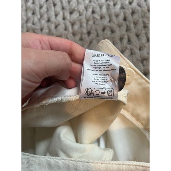 Sezane Cream Straight Leg Pants - Picture 9 of 11